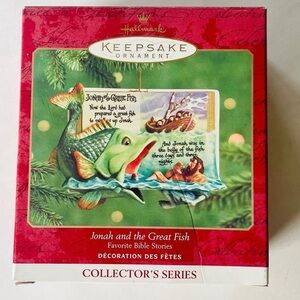 2000 Hallmark Keepsake Christmas Tree Ornament Jonah and the Great Fish Bible